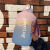 塑料水杯带吸管男女便携户外运动健身太空杯子顿顿背带ins吨桶吨 2300ML渐变紫色