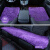 芒芒冬季汽车坐垫加密加厚雪尼尔座椅垫毛绒棉垫通用三件套无靠背单片 紫色50*135cm加密三件套