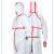3M 4565白色带帽红色胶条连体防护服防尘液态化学品喷洒清洁作业L 1件装