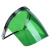 安全帽面屏电焊打磨防冲击防飞溅支架面屏防护面罩配强化式面罩 铝合金支架PC面屏浅绿色