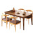 小米木业简约餐桌椅组合现代家用吃饭桌子长方形简易出租房用经济小 【一 单桌 田园橡木色80公分
