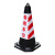 捷斯沃尔 橡胶反光路锥雪糕筒警示柱【专用车位】红白条纹70cm高3kg