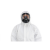 汉盾 HD-BP616 防粉尘防液体飞溅白色带帽连体式防护服 不含面罩 普通型 S码