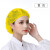 曌月可洗头套厂工作帽夏季女透气网帽车间防掉发餐饮厨房包头帽子 黄色网帽1个装