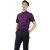 中神盾 D7509 男款短袖衬衫 竹纤维纯色商务工装职业方领衬衫 可定制 42码 深紫（1-9件）