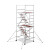 上海铝合金移动脚手架工地工程装修活动门式爬梯登高作业平台厂家 半层护栏1米 1套