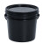 玛仕福 加厚密封塑料桶涂料桶乳胶漆塑料包装塑料桶耐摔塑料桶打包桶5L黑