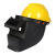 众安电焊专用面罩配安全帽式高空氩弧焊焊工防护面罩头戴式防烤脸焊帽HF406+10片10号色镜片
