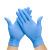 雨林军  无粉丁腈一次性手套 清洁加工实验室消毒 耐酸碱耐油劳保手套    100只/盒   单位：盒 天蓝色 M 