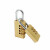 京度 小挂锁密码挂锁防盗挂锁背包锁柜门锁 黄铜锁 4轮密码（大号）