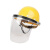 电焊防护罩安全帽面罩焊工专用防护打磨切割割草焊帽子头戴式面具定做 【黄】安全帽+支架+透明屏