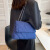 AHRW流行女士包包韩版简约潮流斜挎包链条包休闲单肩包 深蓝色