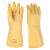 三蝶（sandie） 工业橡胶手套 耐酸碱劳保手套 加厚B型 1付 米黄色 长45cm