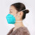 优导仕 一次性立体带钢印防飞沫细菌甲醛工业防护n95口罩头戴式绿色