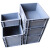 EU周转箱塑料长方形加厚灰色物流箱子胶箱过滤盒子储物筐大号胶框 400300148二代加厚灰色
