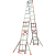 铝合金伸缩人字梯8米9米10米11米12米伸缩梯子工程梯双面升降梯子 加厚款7米2mm厚 实际高6.5