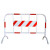 厚创 铁马护栏 加厚道路围栏可移动防撞栏隔离栏临时施工围栏 带牌板可定制 红白条纹带牌1m*1.5m 20件起订