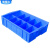 豫恒玖塑料周转箱分隔式零件盒仓储五金配件箱螺丝收纳盒固定分格箱蓝色十格570*420*150mm