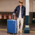 美旅箱包时尚复古拉杆箱顺滑飞机轮行李箱20英寸TSA轻便旅行密码箱TI1蓝色