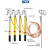 致跃接地线接地棒黄绿接地针接地棒25平方接地软铜线接地针接地极电力0.4KV携带型短路接地线400V 套装三：25平方，1m*4+8米 升级款