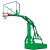 户外篮球架成人训练标准学校篮球框移动式成年篮球架家用室外 固定升降钢化篮板180*105cm-红色 带护套(