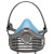 思创科技 双边硅胶防尘面罩口罩打磨电焊工业粉尘半面具 ST-1060A 1套