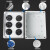 户外防雨水插座 三孔10 16A明装多功能室外插座盒电动车充电 乳白色 JZ802