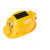 盾守太阳能带灯遮阳双风扇 可充电多功能防晒空调加厚头盔  黄色风扇安全帽