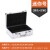 手提式铝合金工具箱保险箱子文件箱五金设备仪器箱多功能 (简约号银色)25.5*16.5*9.5cm