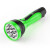 汉河LED充电手电筒塑料大号照明强光手电户外野营照明电筒定制 绿