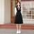 歌珀尼胖mm大码jk制服套装护奶裙班服初中高中学生学院风背带连衣裙礼服 F262西装外套配胸章+白长袖+黑 XS