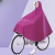 雨衣电动车雨衣自行车电单车双人雨衣成人男女全身防暴雨有防风扣 5X自行车紫色 双帽沿+预留镜口