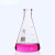 高硼硅加厚三角烧瓶 耐高温玻璃锥形瓶25ml/50ml/100/150/200/250/300 100ml三角瓶喇叭口(2个)