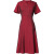 百丽驼美士（BALITOMMS）高端红色旗袍改良版连衣裙年新款夏天妈妈喜婆婆婚宴礼服高贵 21078#酒红短袖 M