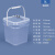 水杉5L透明塑料桶方形带提手打包桶密封桶腌制存储小水桶油漆桶涂料桶5升kg	