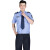 君御 保安服短袖衬衣保安制服夏装套装衣服物业夏季工作服 蓝色短袖+裤(含配件) 175/XL