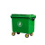 劳保佳 垃圾车 大型环卫垃圾桶 塑料大号市政垃圾车加厚垃圾车 绿色 660L加厚