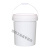 定制加厚带盖塑料桶带盖密封桶白桶涂料桶油漆桶1L-20L升KG公议价 20L白色加厚带盖有提手
