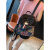 ONEVAN超火玫瑰花刺绣背包女2024新款时尚牛津布双肩包通勤旅行包妈咪包 黑色+挂件