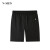 VMEN威曼新款潮针织短裤男韩版青年休闲字母夏季五分裤V022D8008 黑色 28