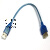 定制高速2.0USB延长线 公对母数据线A/F 连接线 双屏蔽双磁环铜10 浅蓝色 0.3米 无环 5m