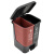 普利赛拉 脚踏分类垃圾桶居家办公双桶小号干湿分离垃圾箱 棕+黑（湿垃圾+干垃圾） 60L