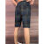 WPVIGS2022夏季绣标字母格子运动男裤宽松透气高弹百搭短裤 黑色 29 码95斤到120斤