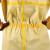 易美丽诺 LSL0144 一次性连体防护服工业隔离衣加厚无纺布防尘防水防护服 黄颜色（XXL）