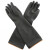 海斯迪克 HKQS-172 耐酸碱乳胶手套黑色 工业橡胶耐用耐油防水防滑作业用手套 劳保清洁手套 35cm长(10双)