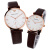阿玛尼(Emporio Armani)手表 皮质表带 时尚休闲防水石英情侣表 AR9042