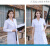白大褂长袖医生护士工作服女短袖薄款夏季实验服学生化学大学生室 男士短袖面料 L