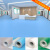 蓝色PVC塑胶地板革商用加厚耐磨防水泥地直接铺幼儿园地垫地板贴 1.2mm实心工程革纯白色 1件10平 2x5m
