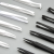 耐高温碳纤维塑料镊子尖头平头弯头圆头宽口维修镊子工厂专用工具 白色-10支装（93301-扁平头）