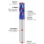 祁衡 高硬钨钢圆鼻铣刀 65度4刃圆鼻刀 微米蓝涂层牛鼻刀 2R0.2/2R0.3/2R0.5×D4×50L×6-4F 一个价 